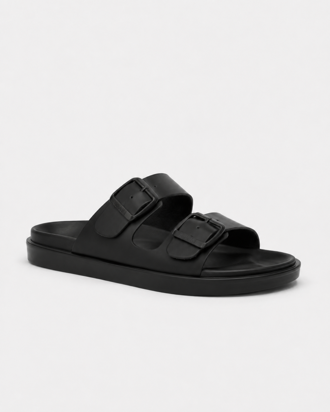 Sandales Double Boucle Noires