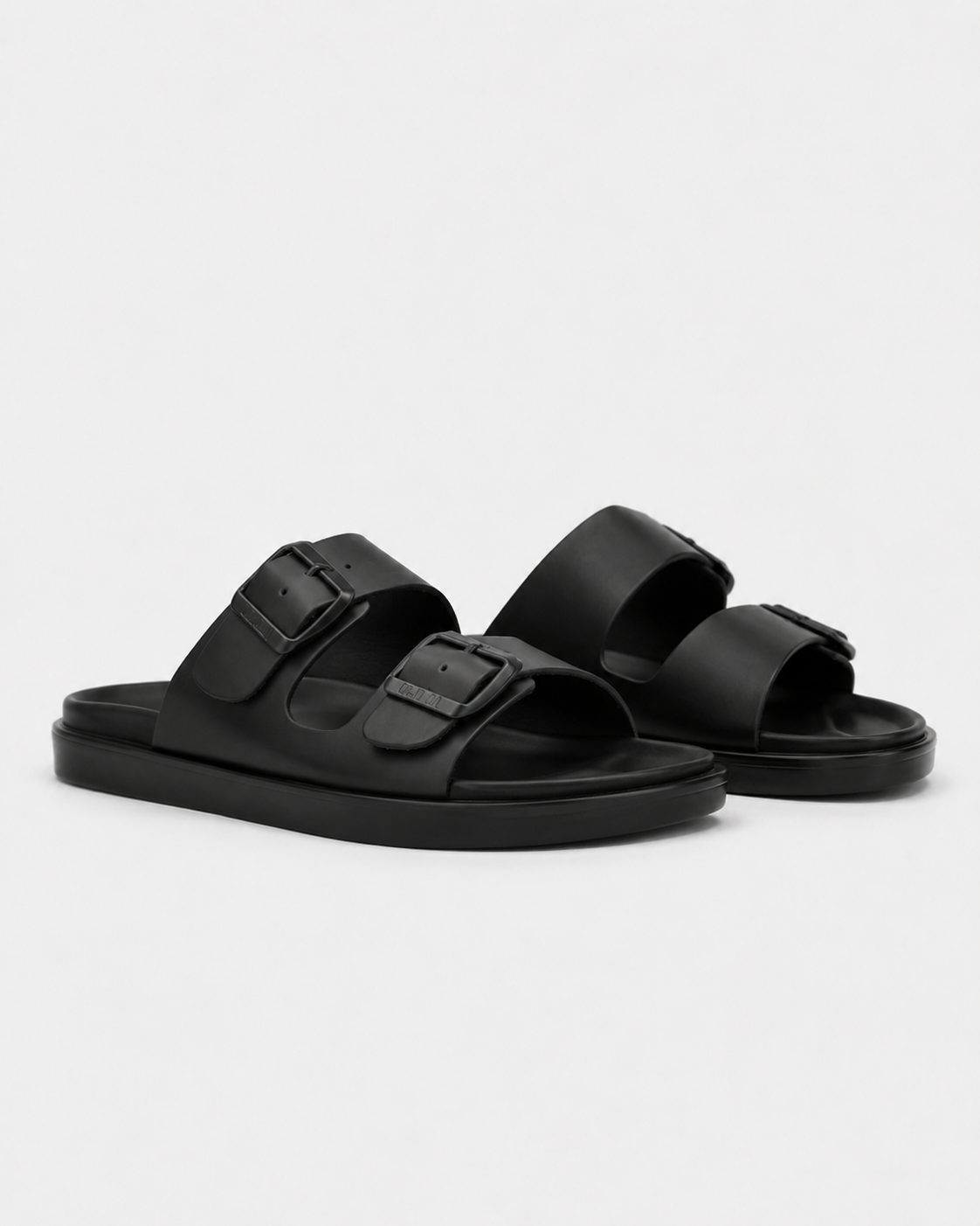 Sandales Double Boucle Noires