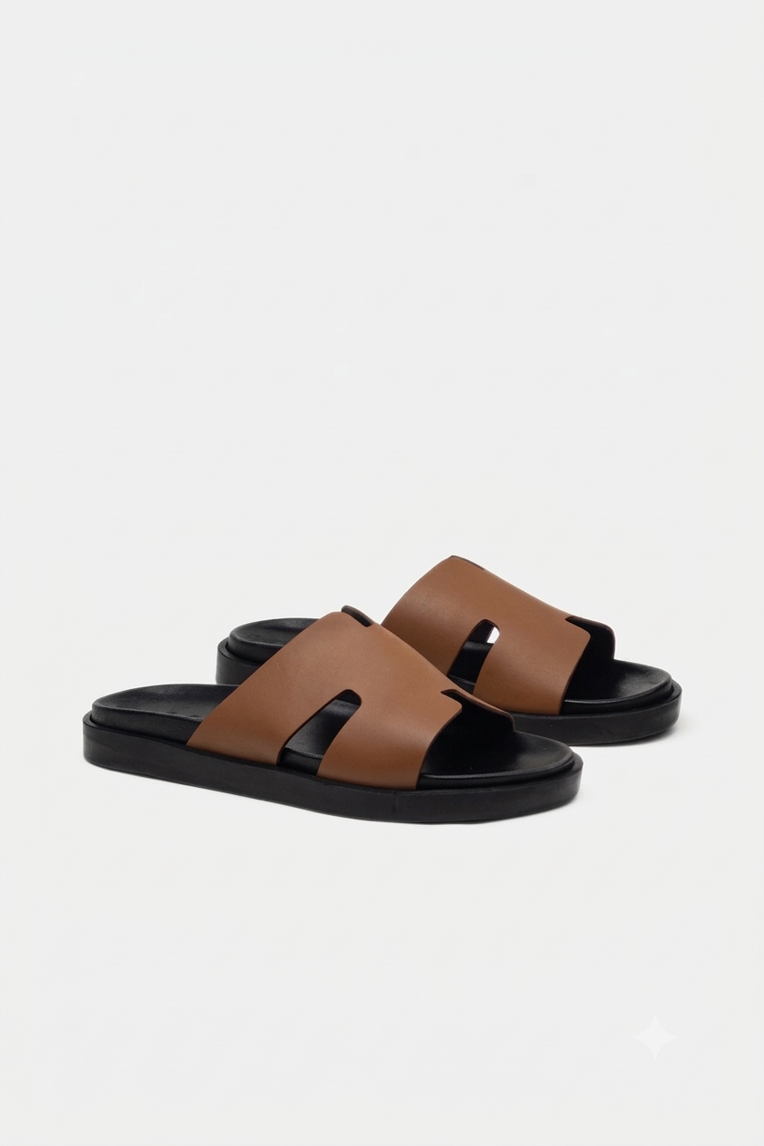Sandales Cuir Marron