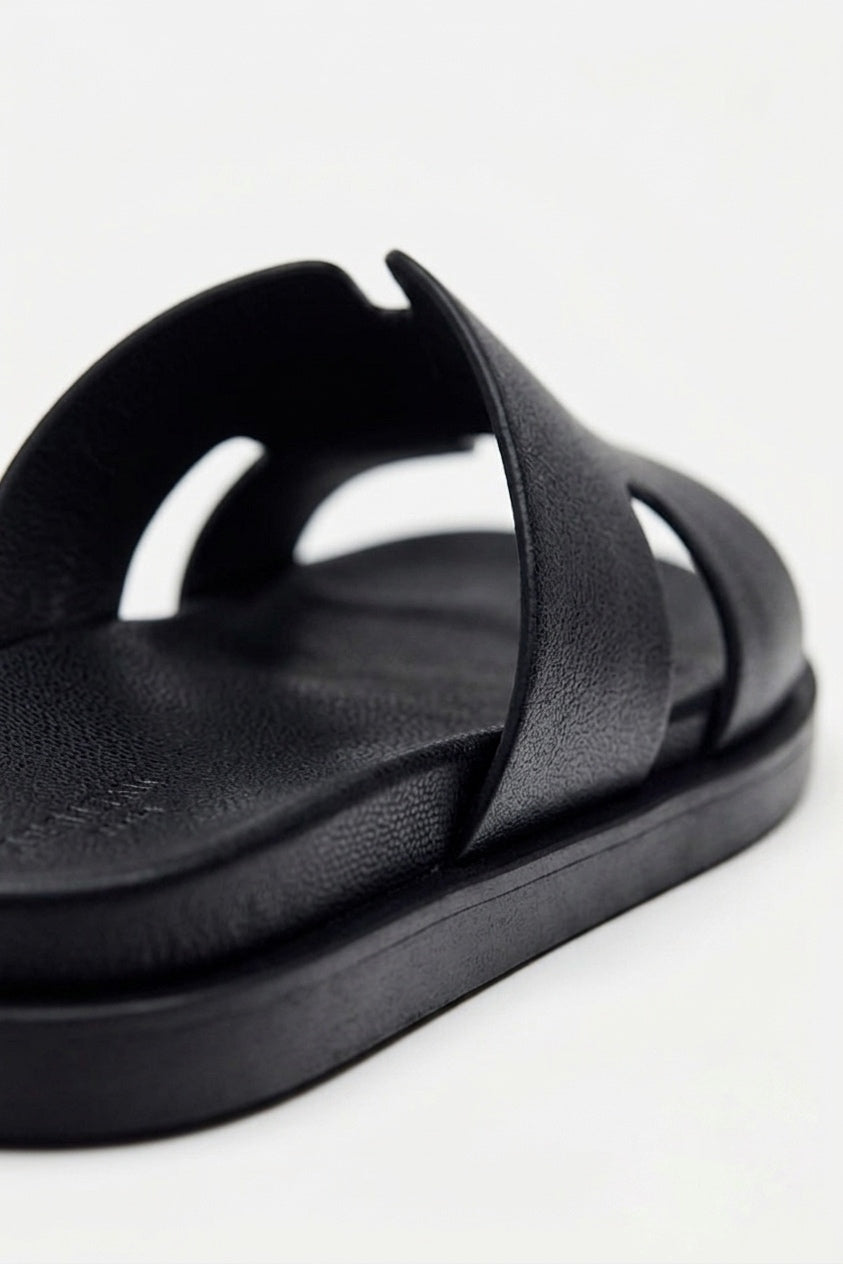 Sandales Cuir Noir