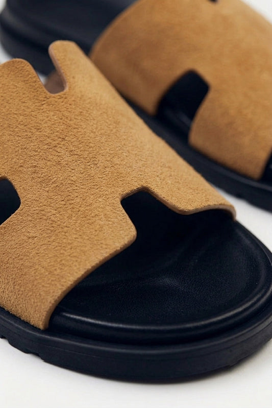 Sandales Daim Beige