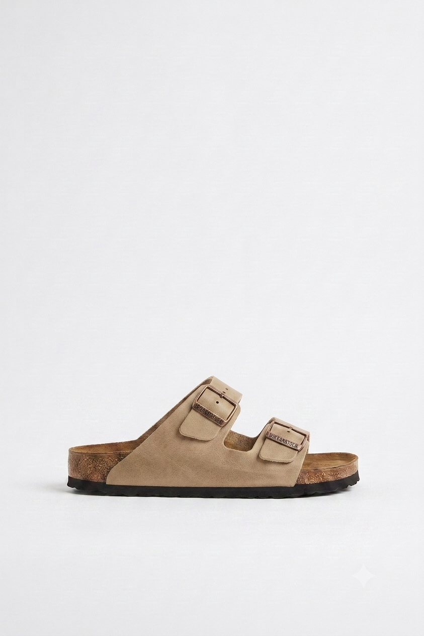 Sandales Double Boucle Beige