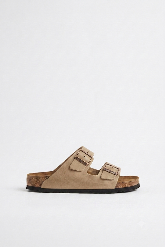 Sandales Double Boucle Beige